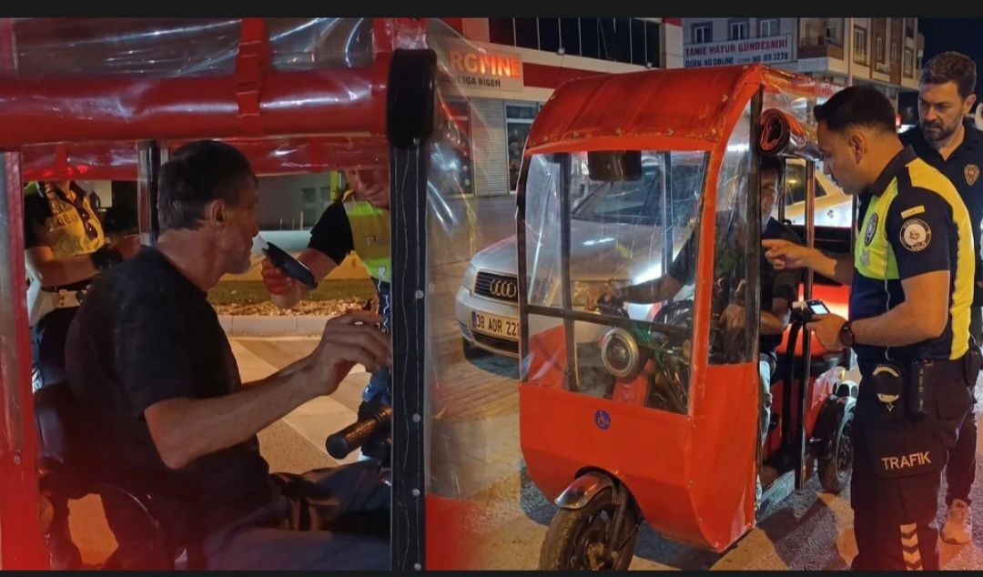 Polis yarım saat uğraştı! Alkolmetreyi üflememek ona servete mal oldu